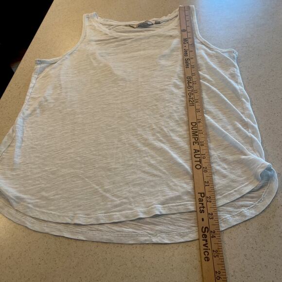 Womens Athleta Semi Sheer White Tank Top With Peek A Boo Back - Picture 2 of 8